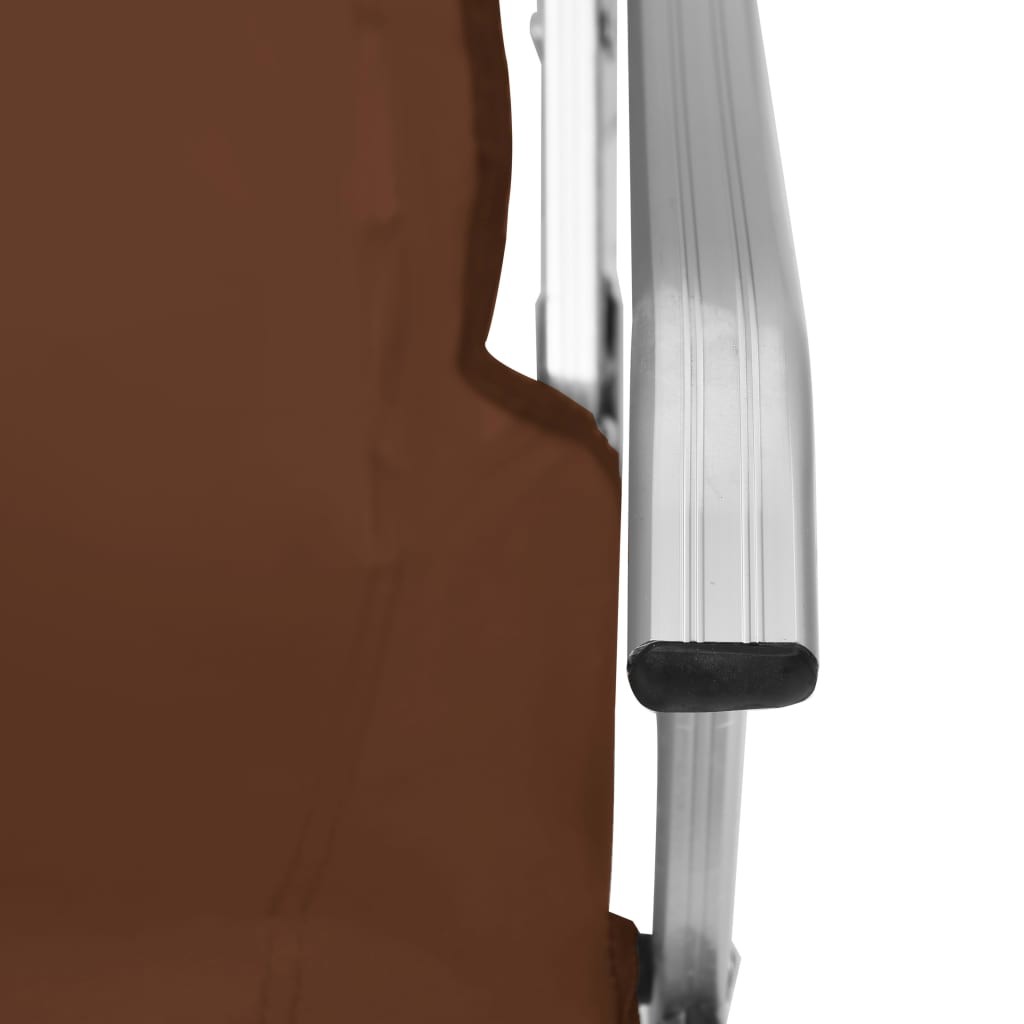 Foldable Camping Chairs 2 pcs Brown